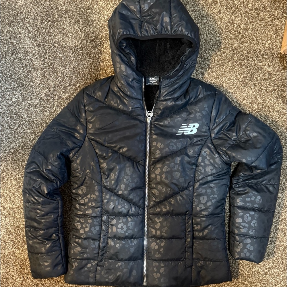 New Balance Black Lined Puffer Jacket Size M